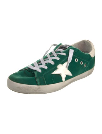Golden Goose Velvet Distressed Accents Sneakers