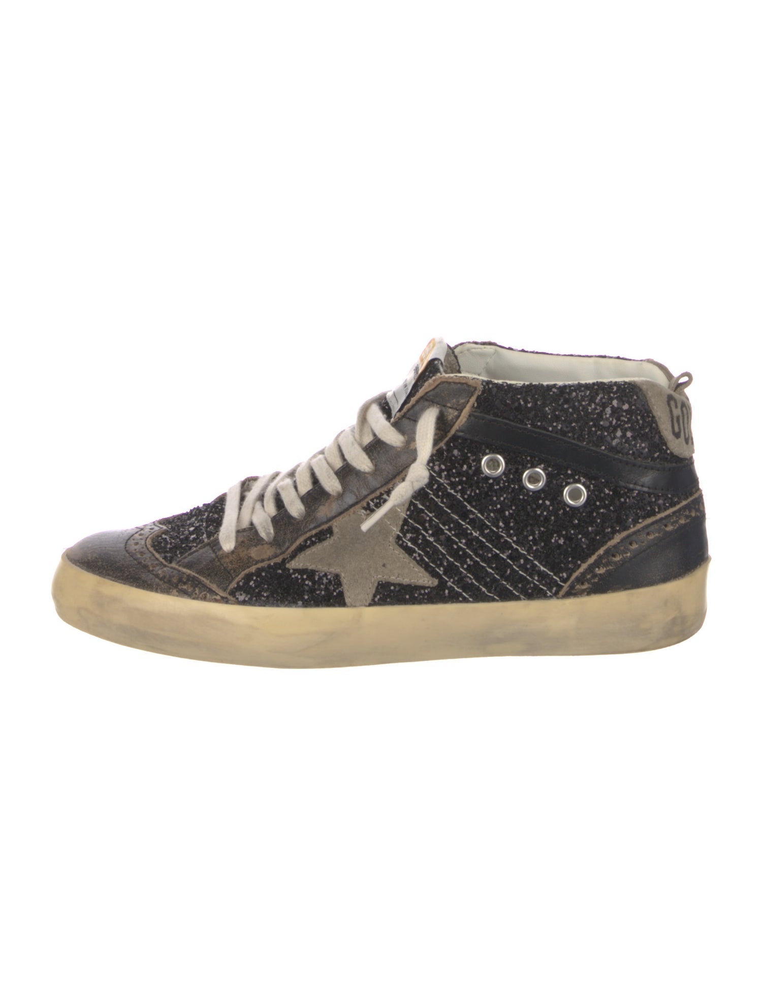 Golden Goose Glitter Printed Sneakers