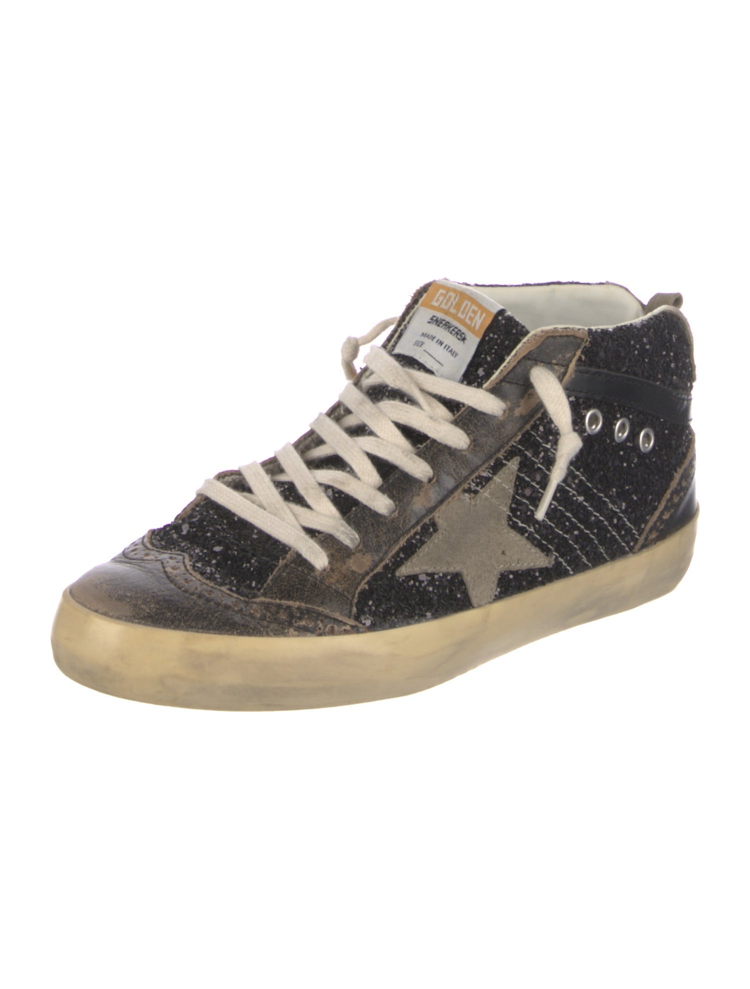 Golden Goose Glitter Printed Sneakers