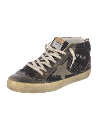 Golden Goose Glitter Printed Sneakers