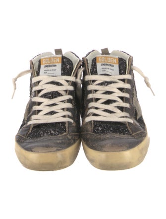 Golden Goose Glitter Printed Sneakers