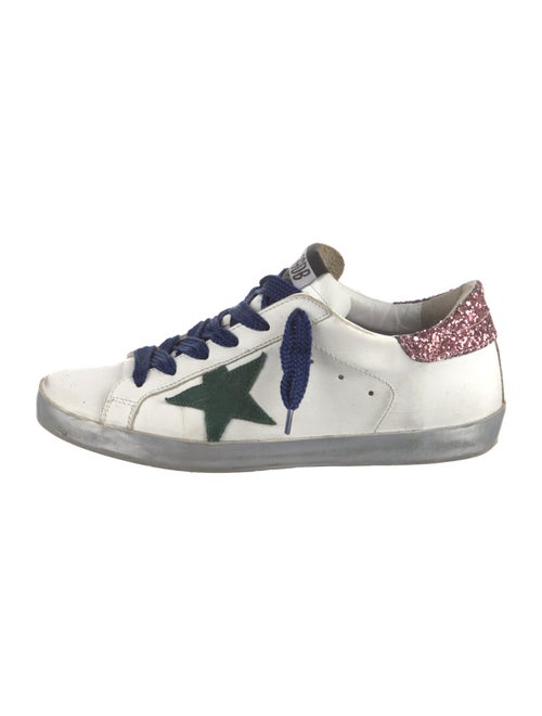 Golden Goose Leather Printed Sneakers