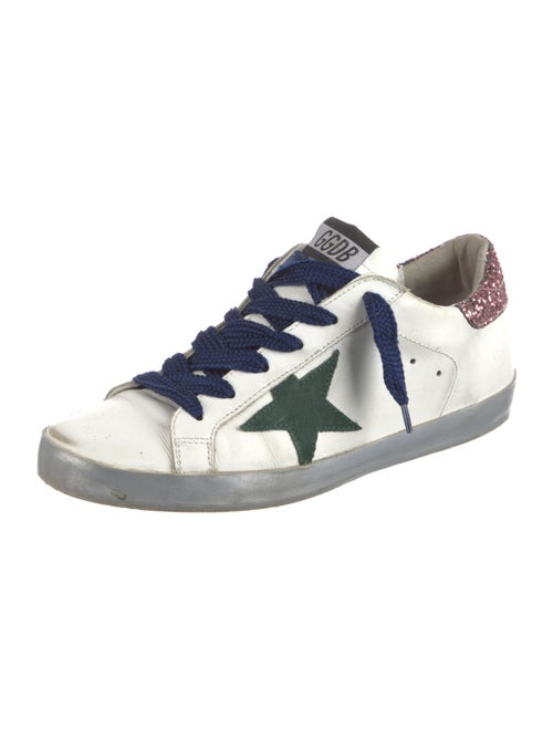 Golden Goose Leather Printed Sneakers