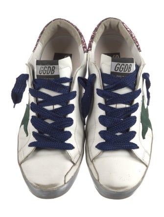 Golden Goose Leather Printed Sneakers
