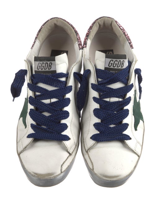Golden Goose Leather Printed Sneakers