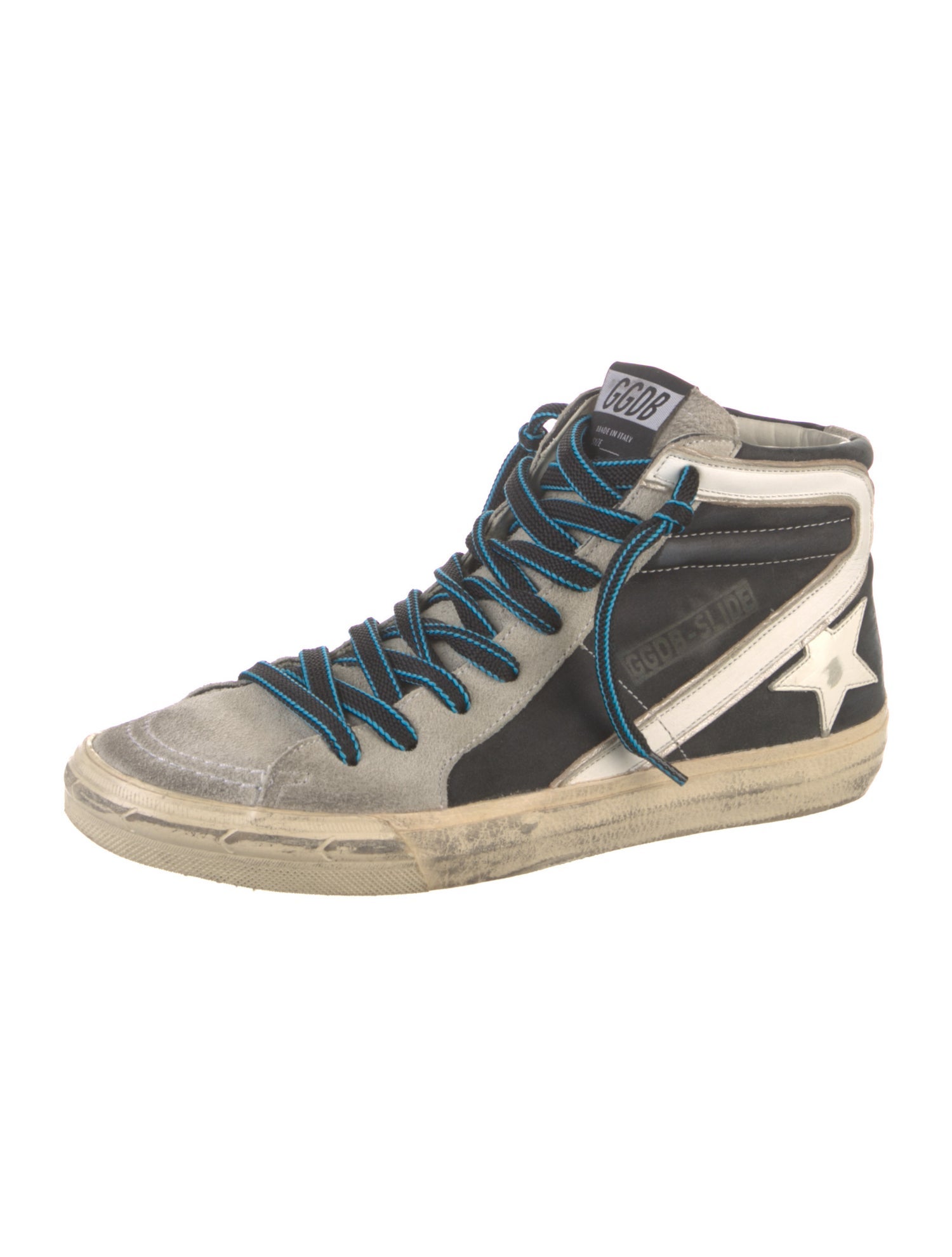 Golden Goose Suede Colorblock Pattern Sneakers