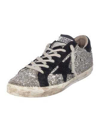 Golden Goose Glitter Printed Sneakers