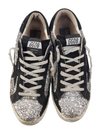 Golden Goose Glitter Printed Sneakers