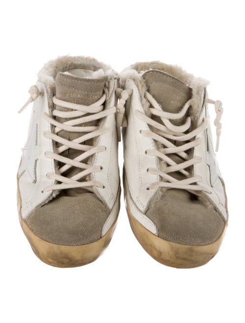 Golden Goose Leather Colorblock Pattern Sneakers