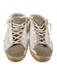 Golden Goose Leather Colorblock Pattern Sneakers