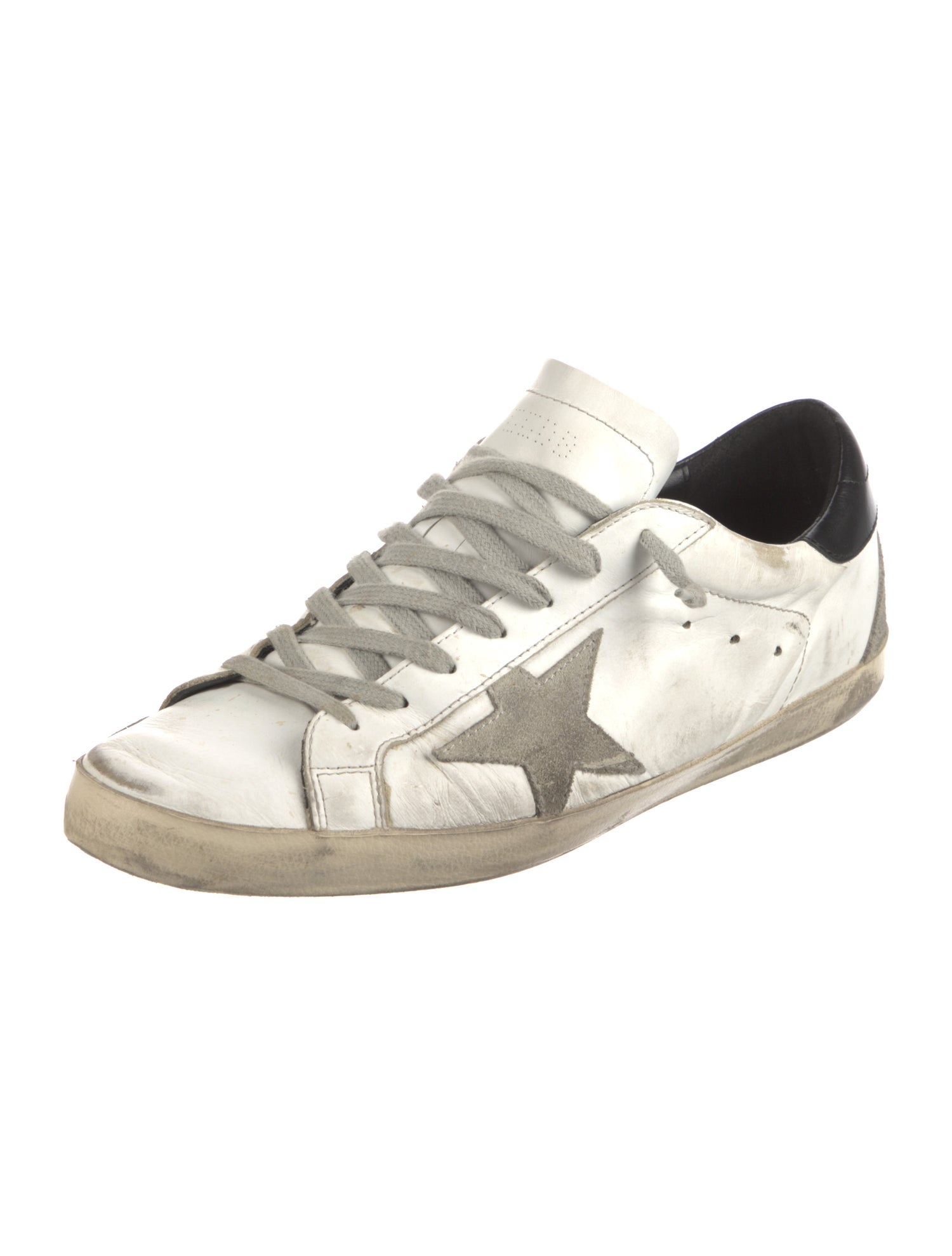 Golden Goose Leather Distressed Accents Sneakers