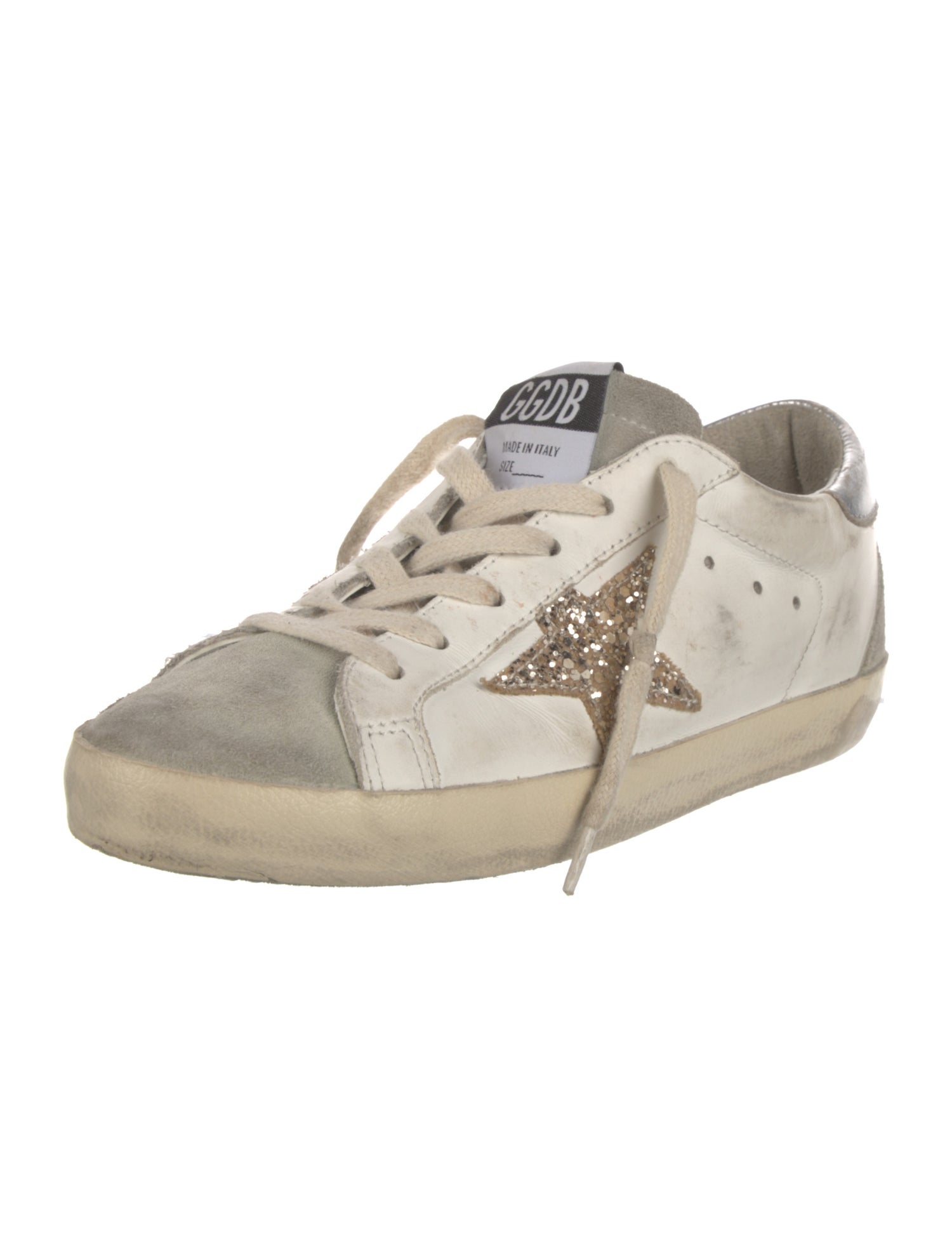 Golden Goose Leather Printed Sneakers