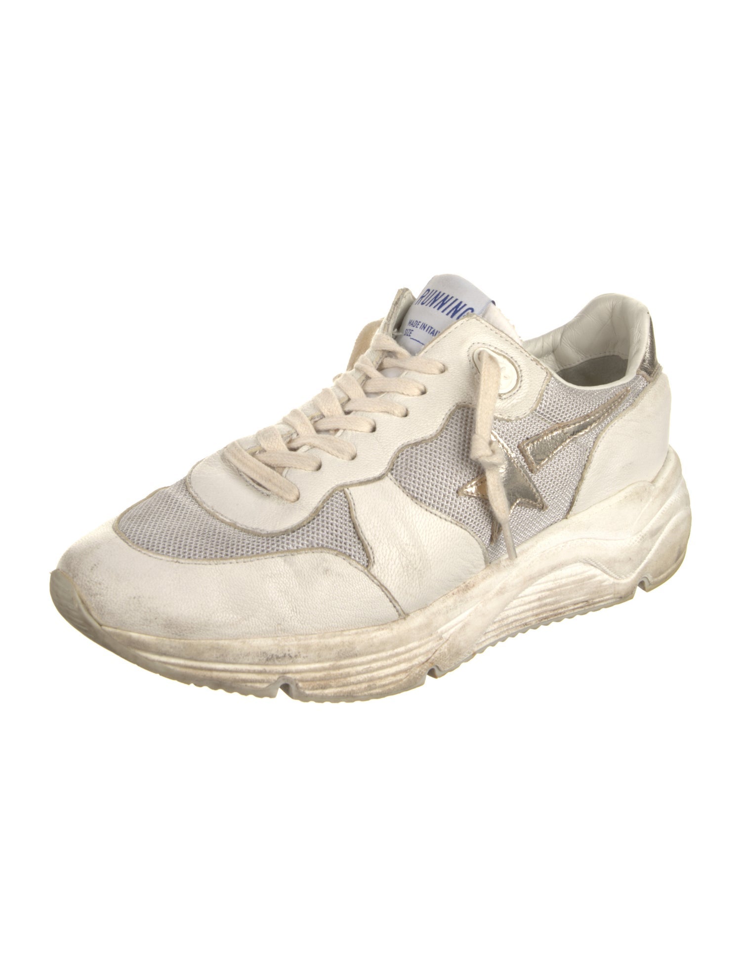 Golden Goose Leather Mesh Accents Sneakers