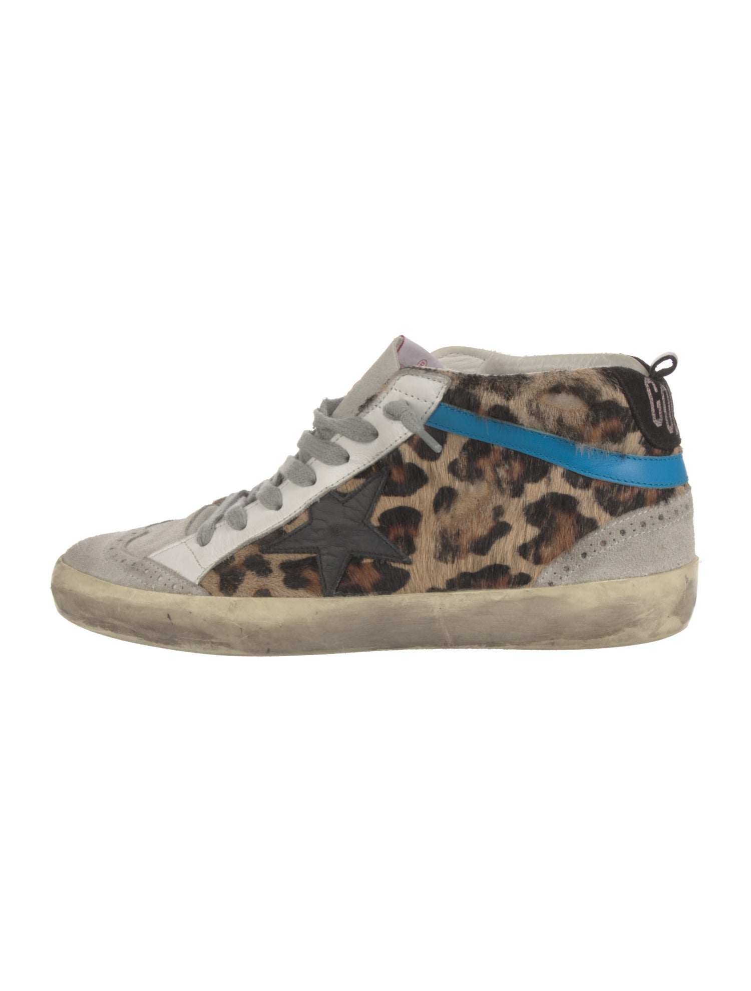 Golden Goose Ponyhair Animal Print Sneakers