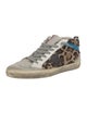 Golden Goose Ponyhair Animal Print Sneakers