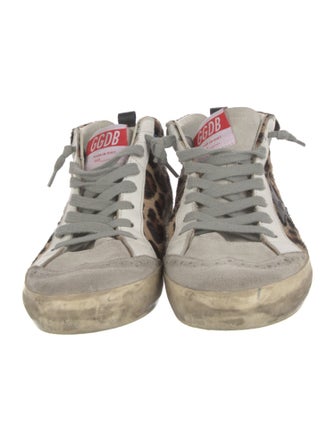 Golden Goose Ponyhair Animal Print Sneakers