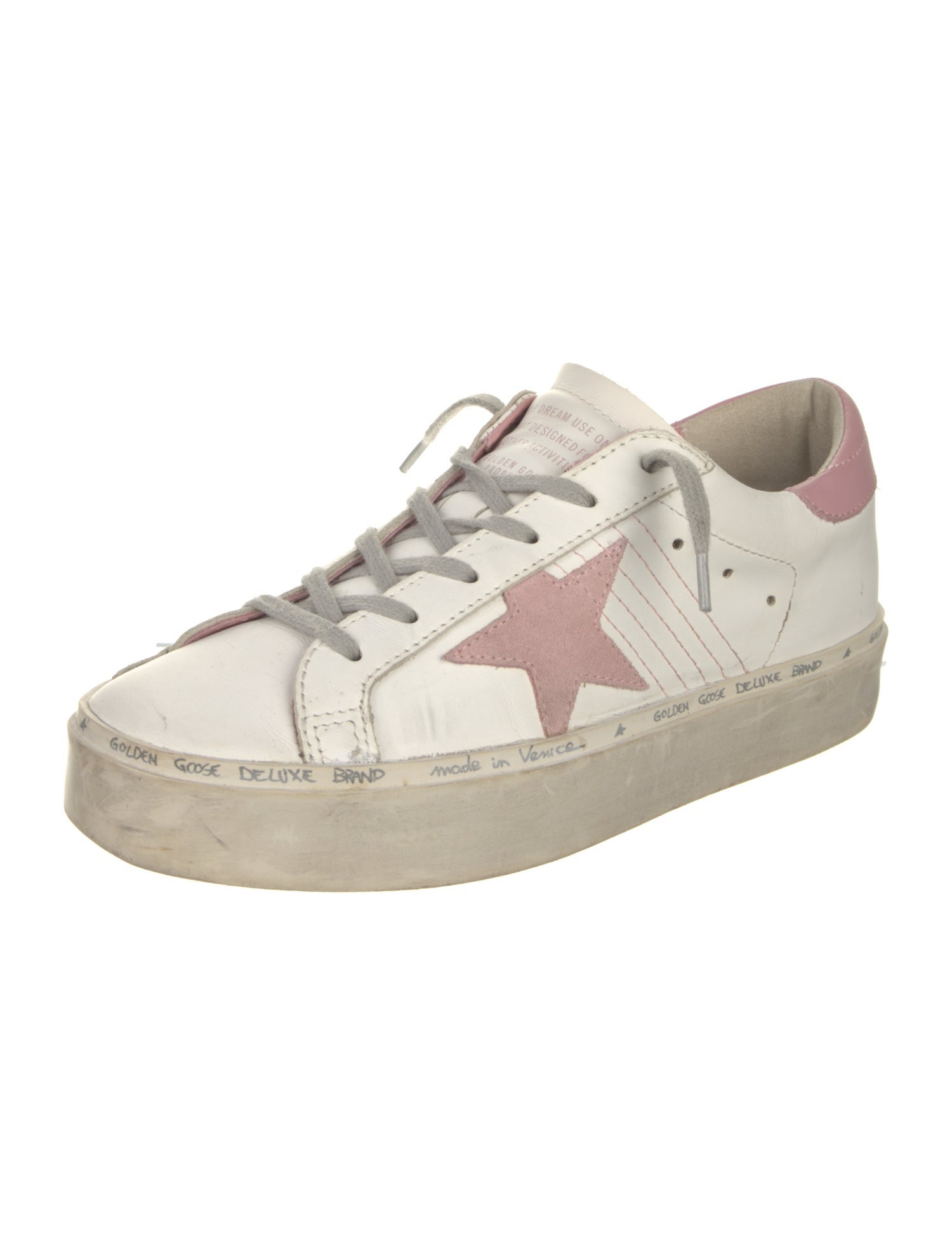 Golden Goose Leather Distressed Accents Sneakers