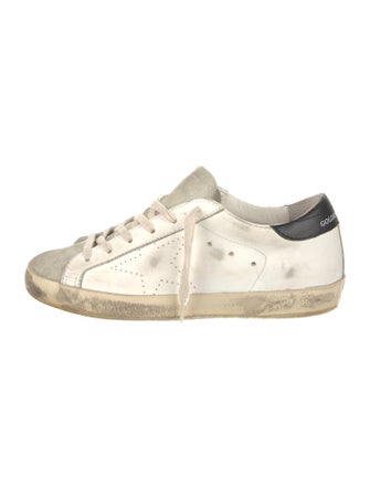 Golden Goose Leather Colorblock Pattern Sneakers