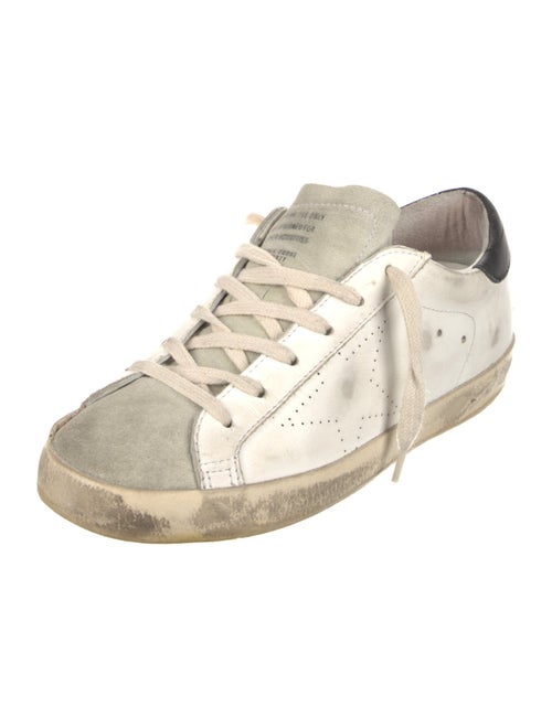 Golden Goose Leather Colorblock Pattern Sneakers
