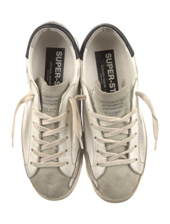 Golden Goose Leather Colorblock Pattern Sneakers