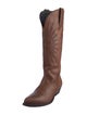 Golden Goose Leather Embroidered Accent Western Boots