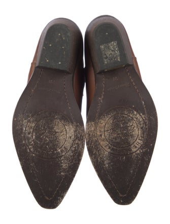 Golden Goose Leather Embroidered Accent Western Boots