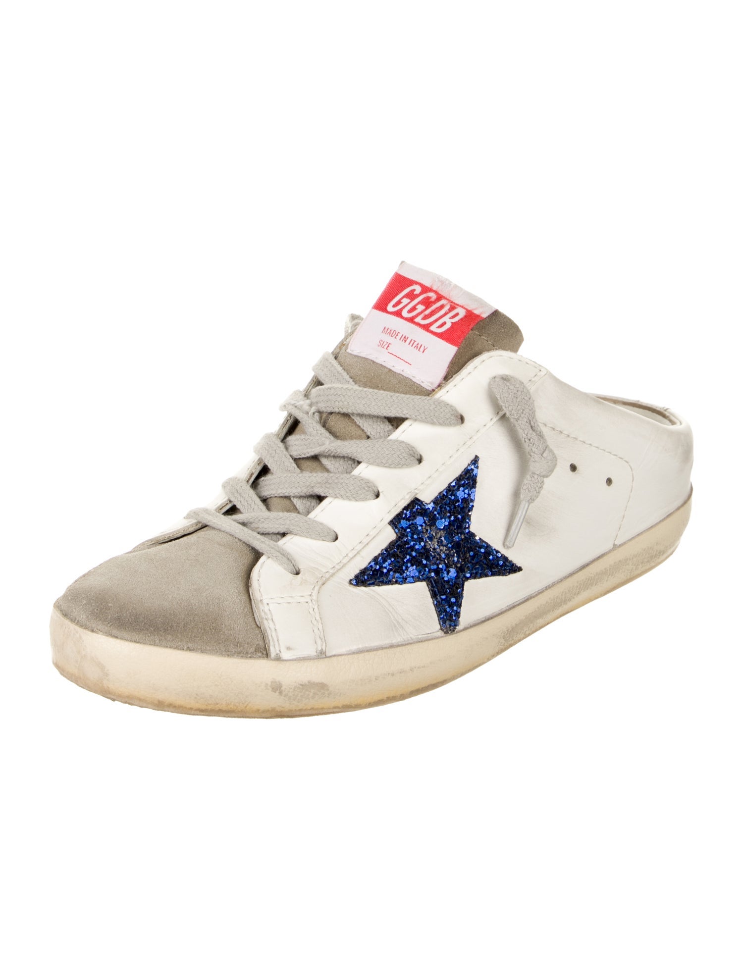 Golden Goose Leather Printed Sneakers