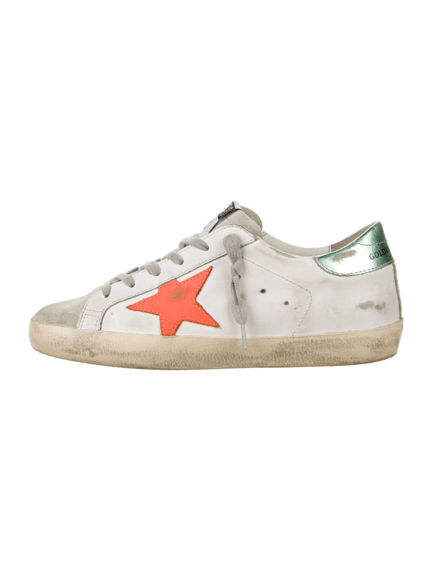 Golden Goose Leather Distressed Accents Sneakers