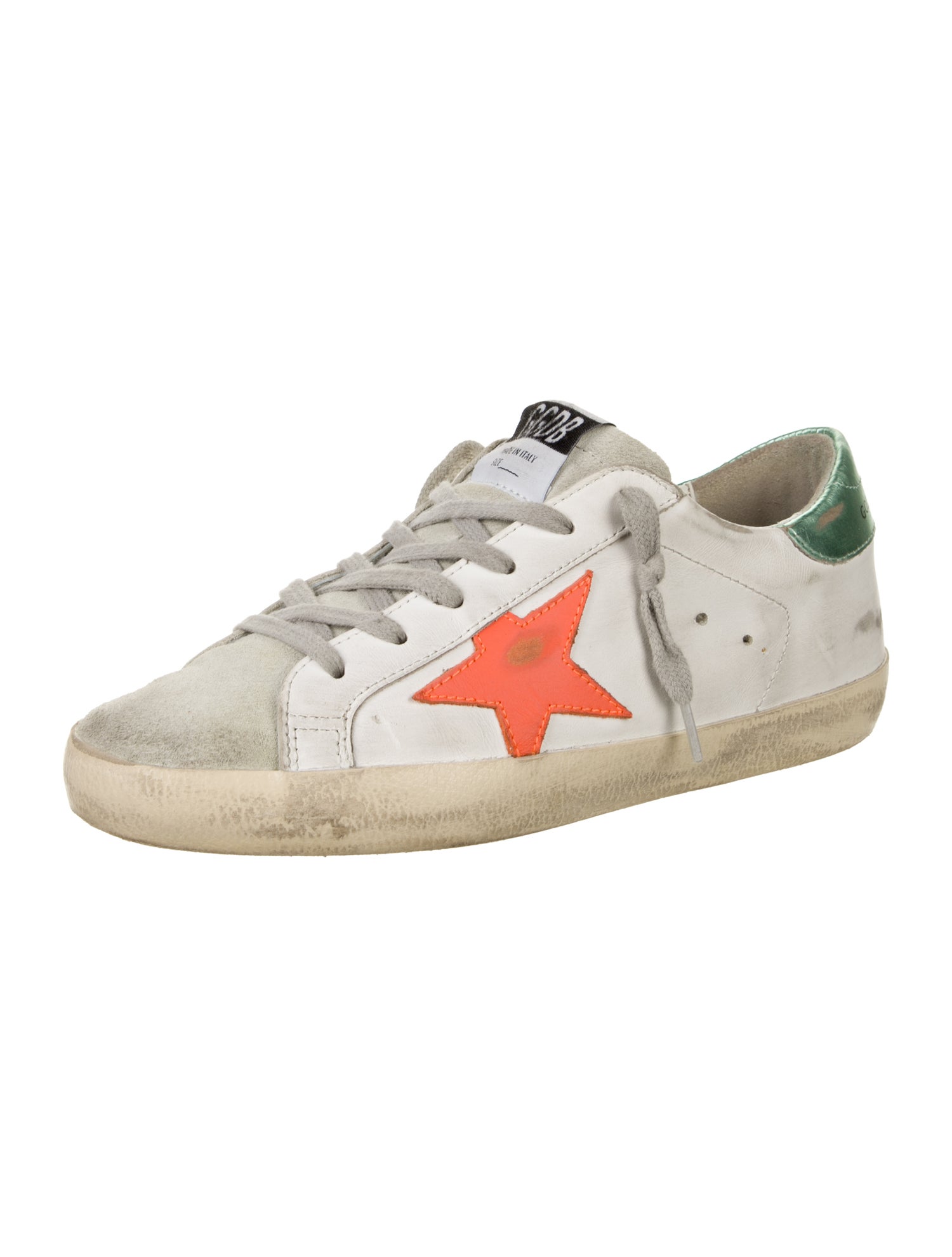 Golden Goose Leather Distressed Accents Sneakers