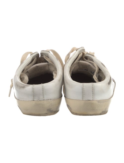 Golden Goose Leather Glitter Accents Sneakers