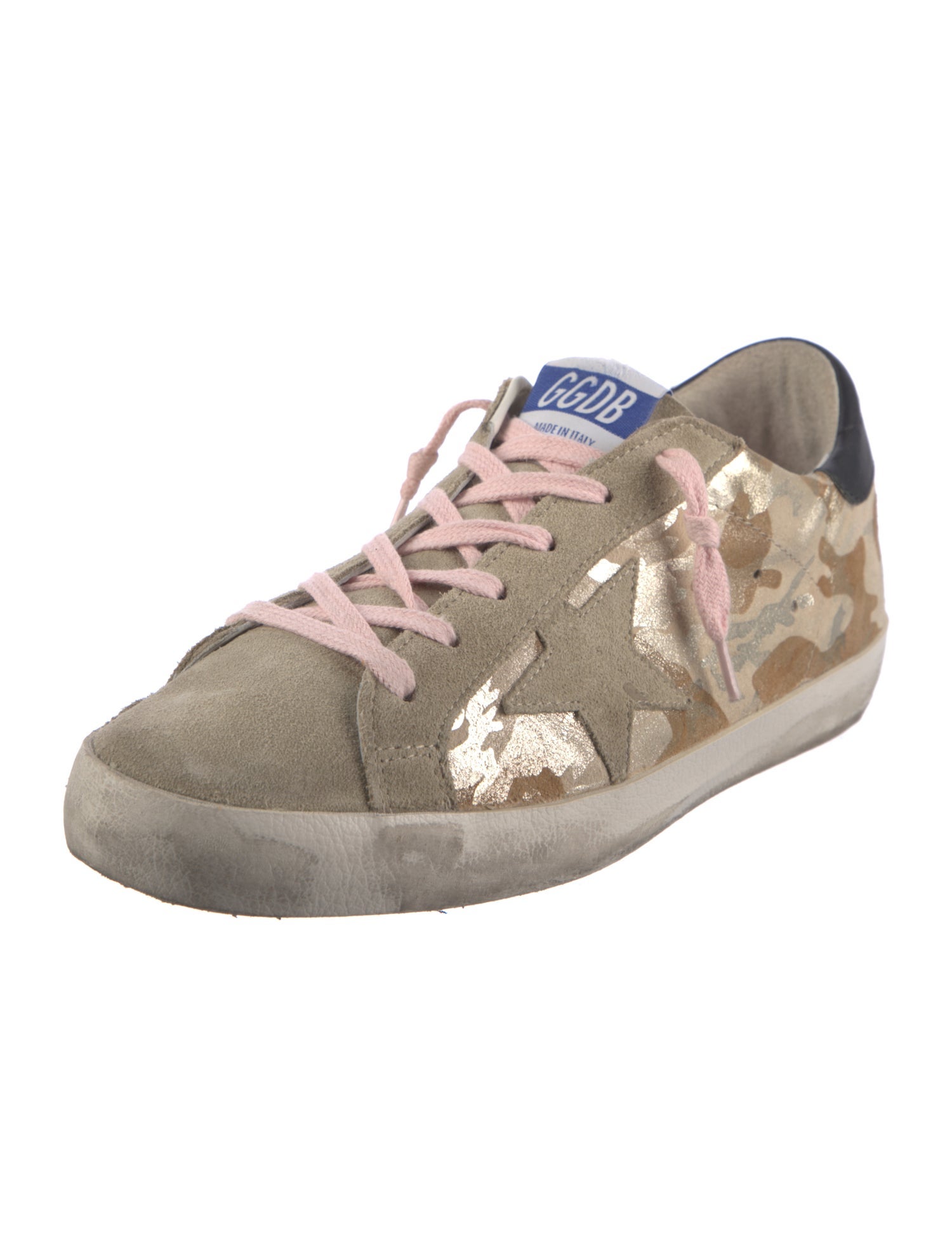 Golden Goose Suede Camouflage Print Sneakers
