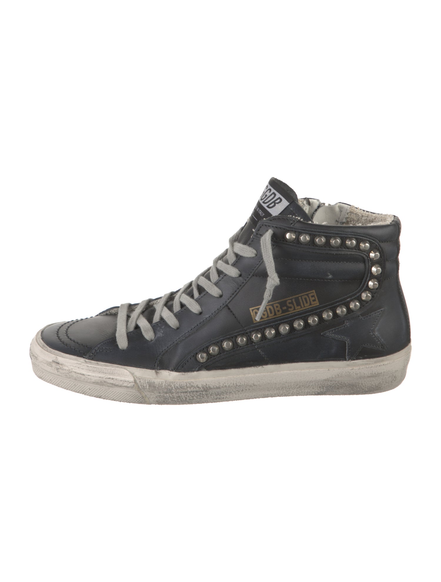 Golden Goose Leather Colorblock Pattern Sneakers
