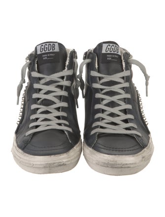 Golden Goose Leather Colorblock Pattern Sneakers