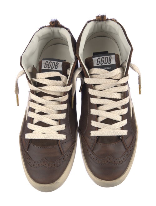 Golden Goose Suede Printed Wedge Sneakers