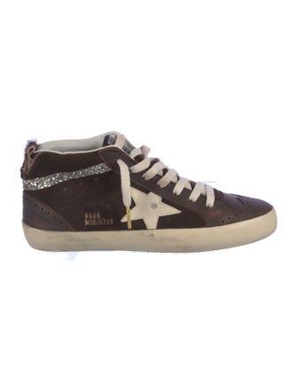 Golden Goose Suede Printed Wedge Sneakers
