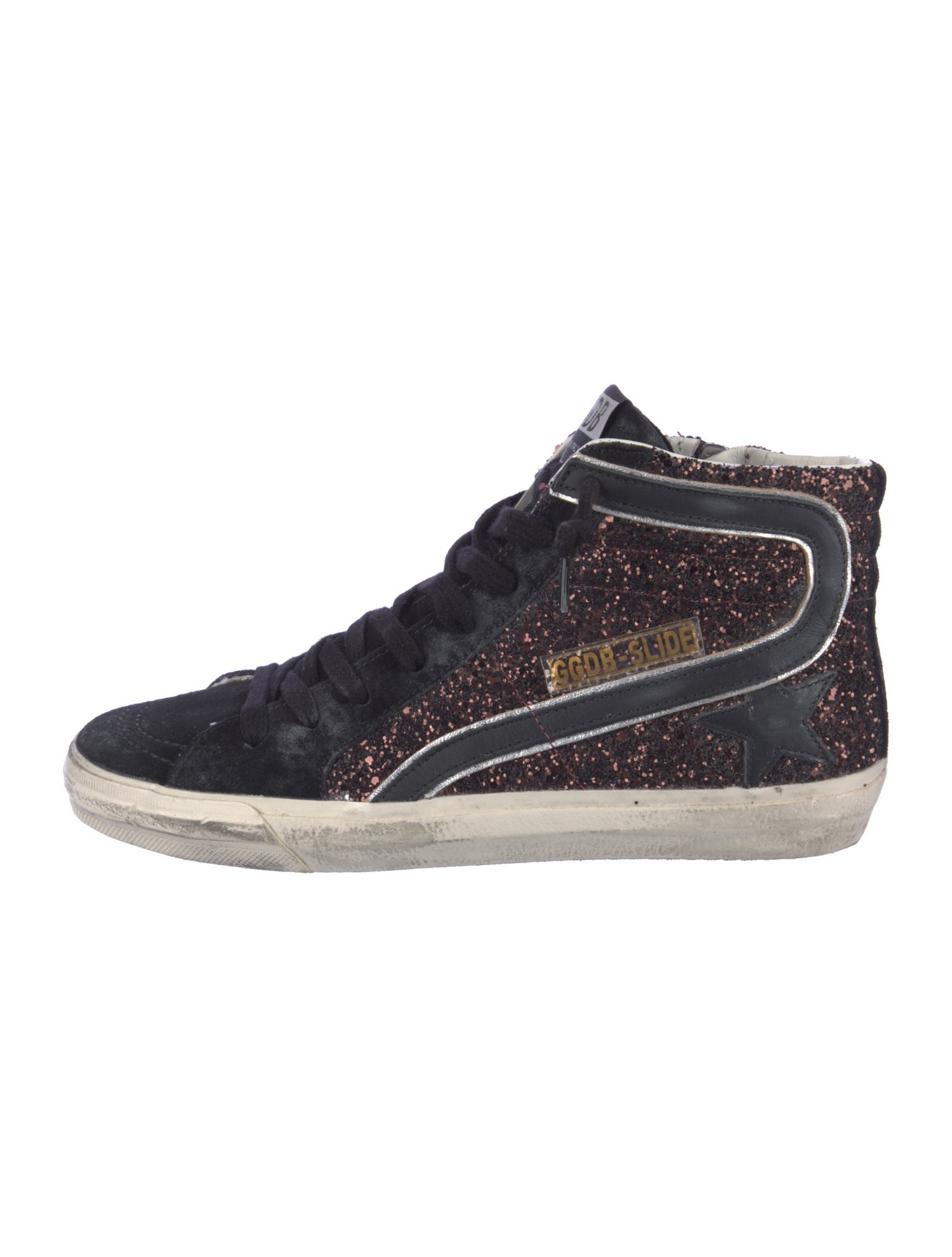 Golden Goose Glitter Printed Sneakers