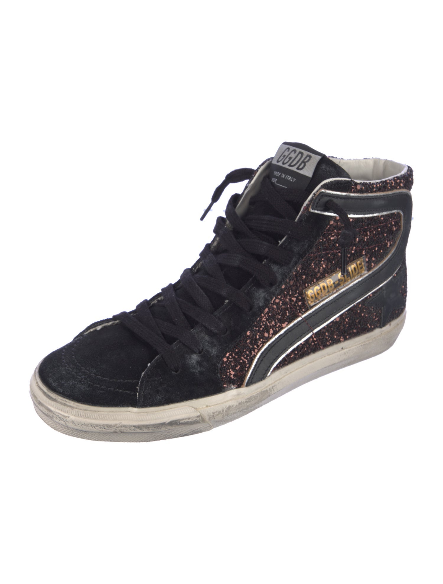 Golden Goose Glitter Printed Sneakers