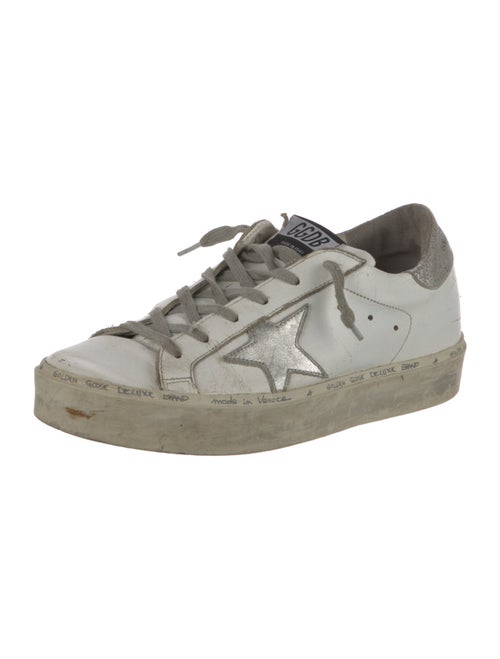 Golden Goose Leather Printed Sneakers