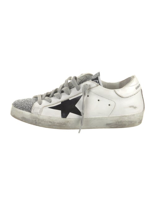 Golden Goose Leather Colorblock Pattern Sneakers