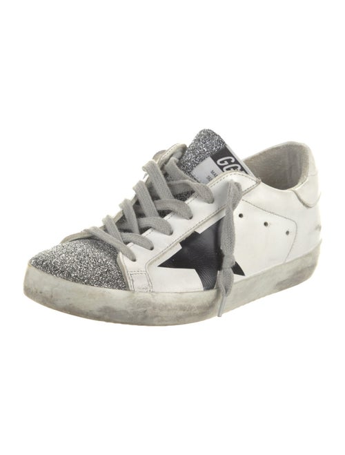 Golden Goose Leather Colorblock Pattern Sneakers