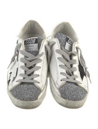Golden Goose Leather Colorblock Pattern Sneakers