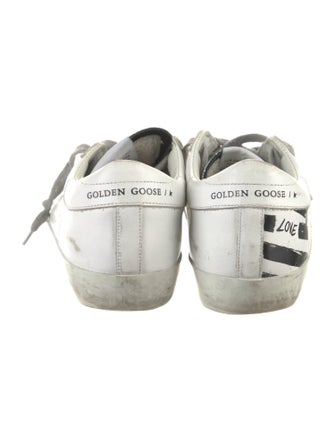 Golden Goose Leather Colorblock Pattern Sneakers