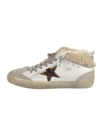 Golden Goose Leather Colorblock Pattern Sneakers
