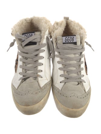 Golden Goose Leather Colorblock Pattern Sneakers