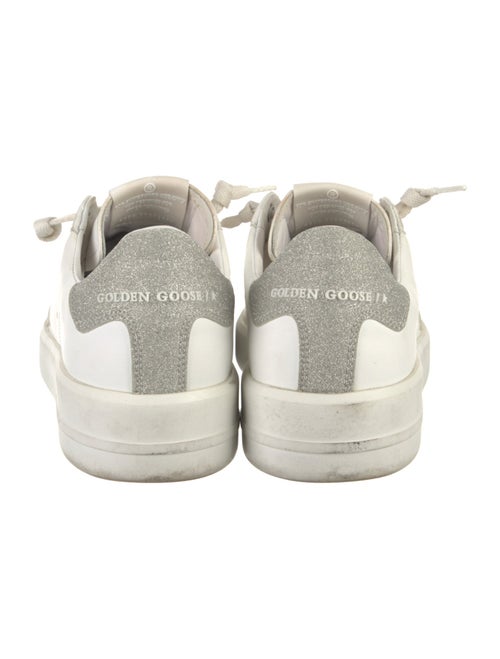 Golden Goose Leather Glitter Accents Sneakers