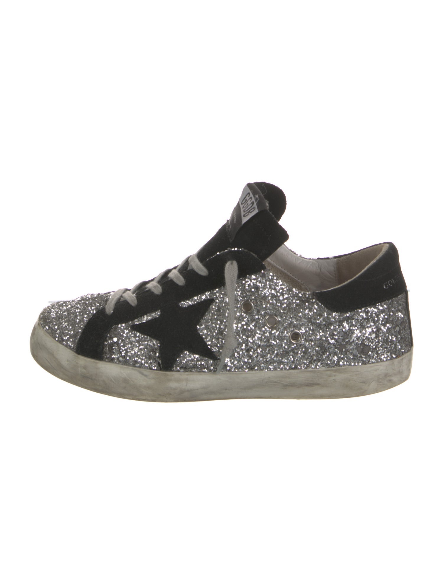 Golden Goose Glitter Colorblock Pattern Sneakers