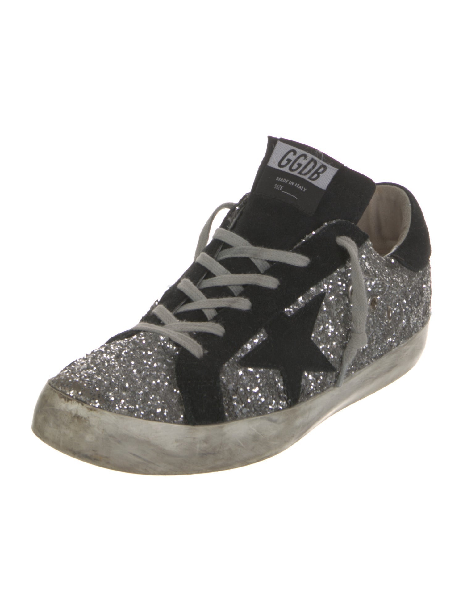 Golden Goose Glitter Colorblock Pattern Sneakers