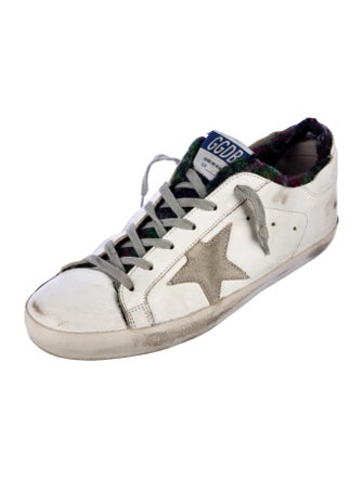 Golden Goose Leather Distressed Accents Sneakers