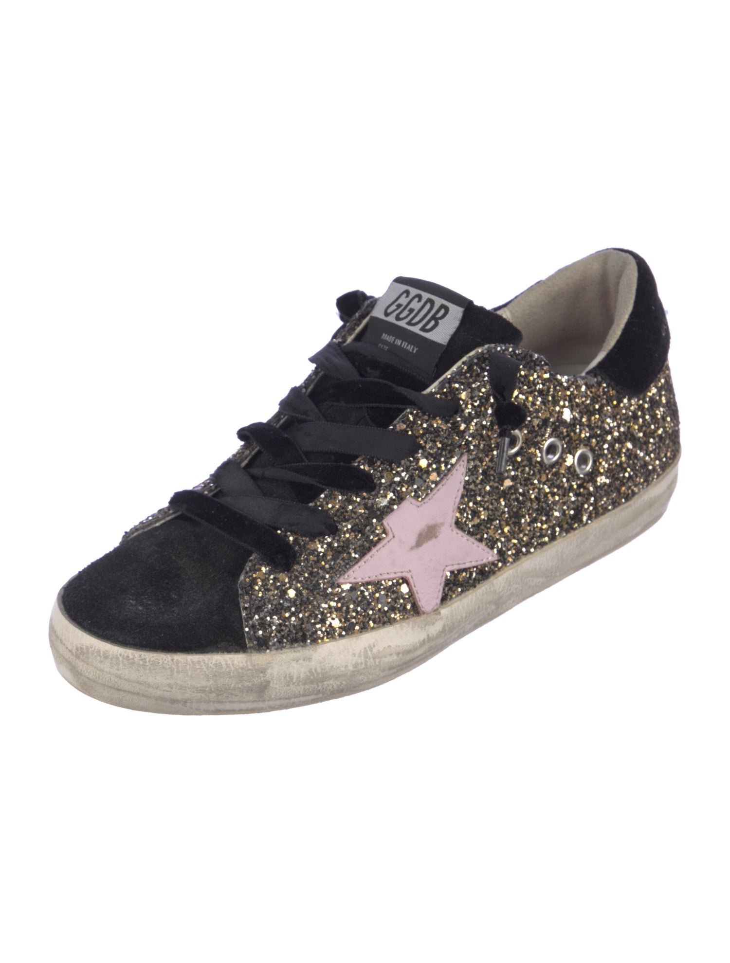Golden Goose Glitter Graphic Print Sneakers