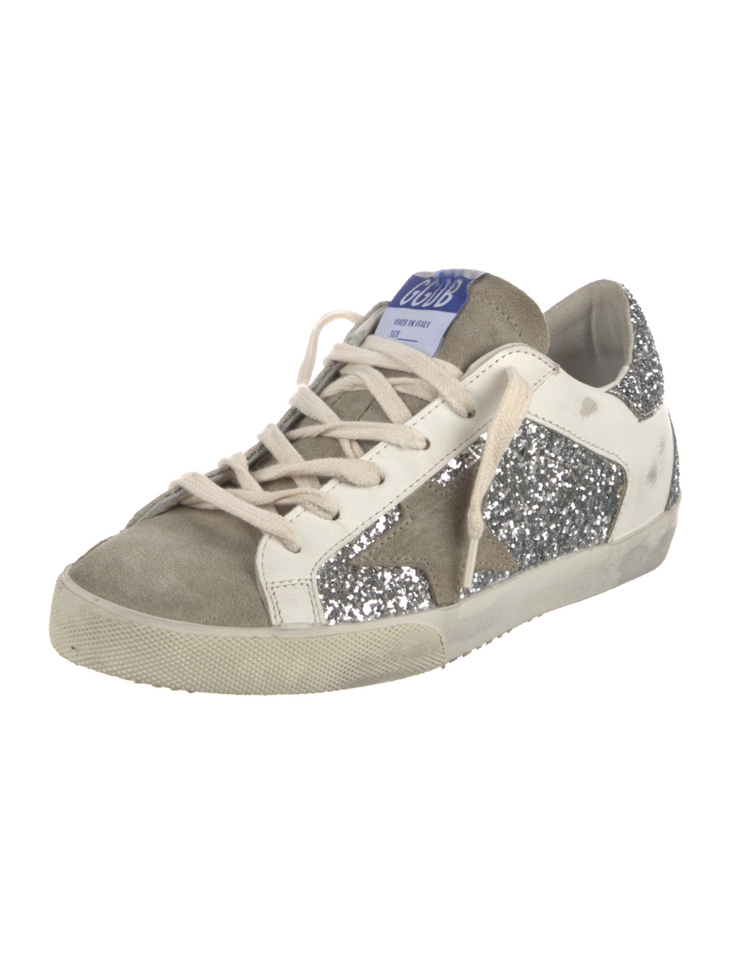 Golden Goose Glitter Colorblock Pattern Sneakers
